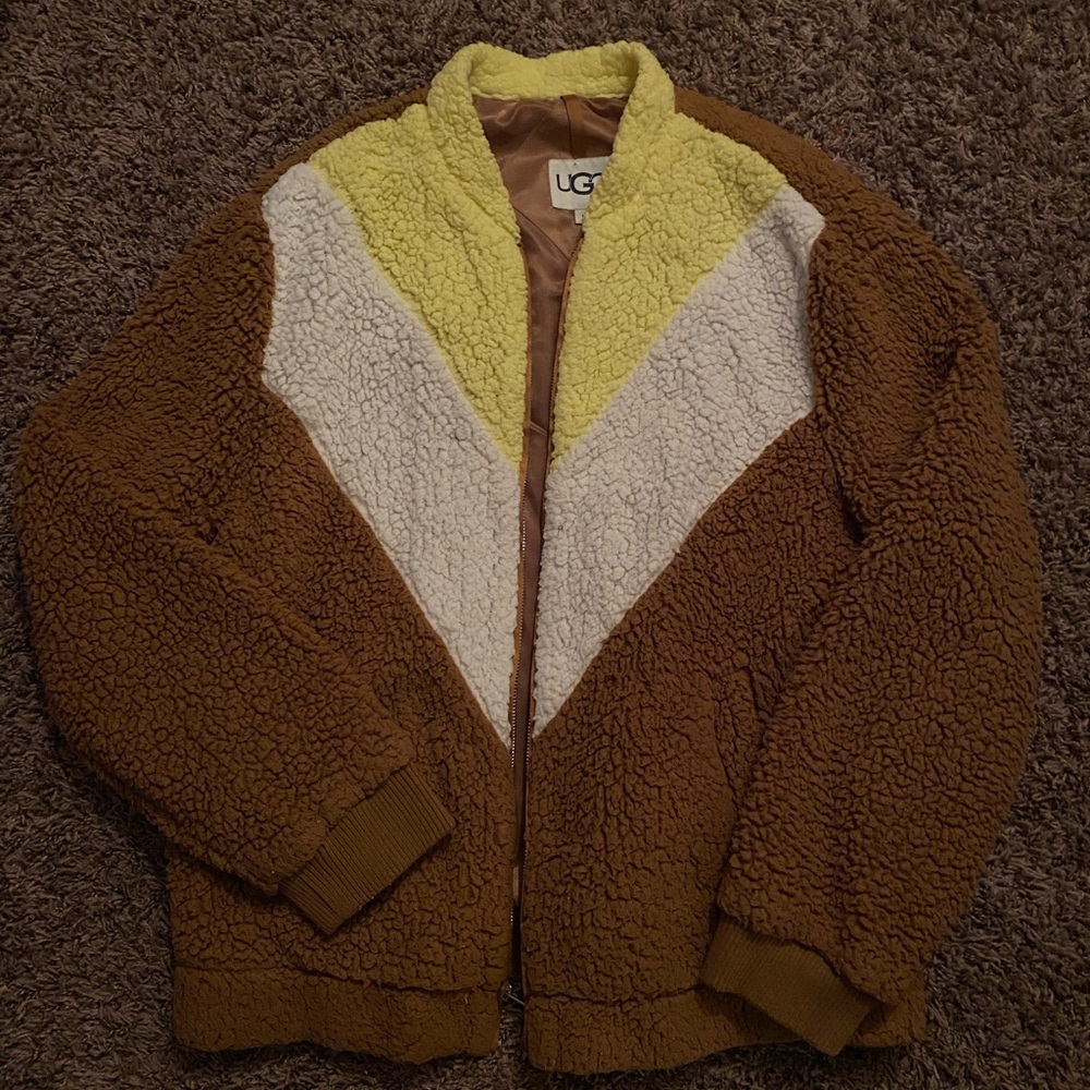 UGG Tan and Cream Sherpa Jacket